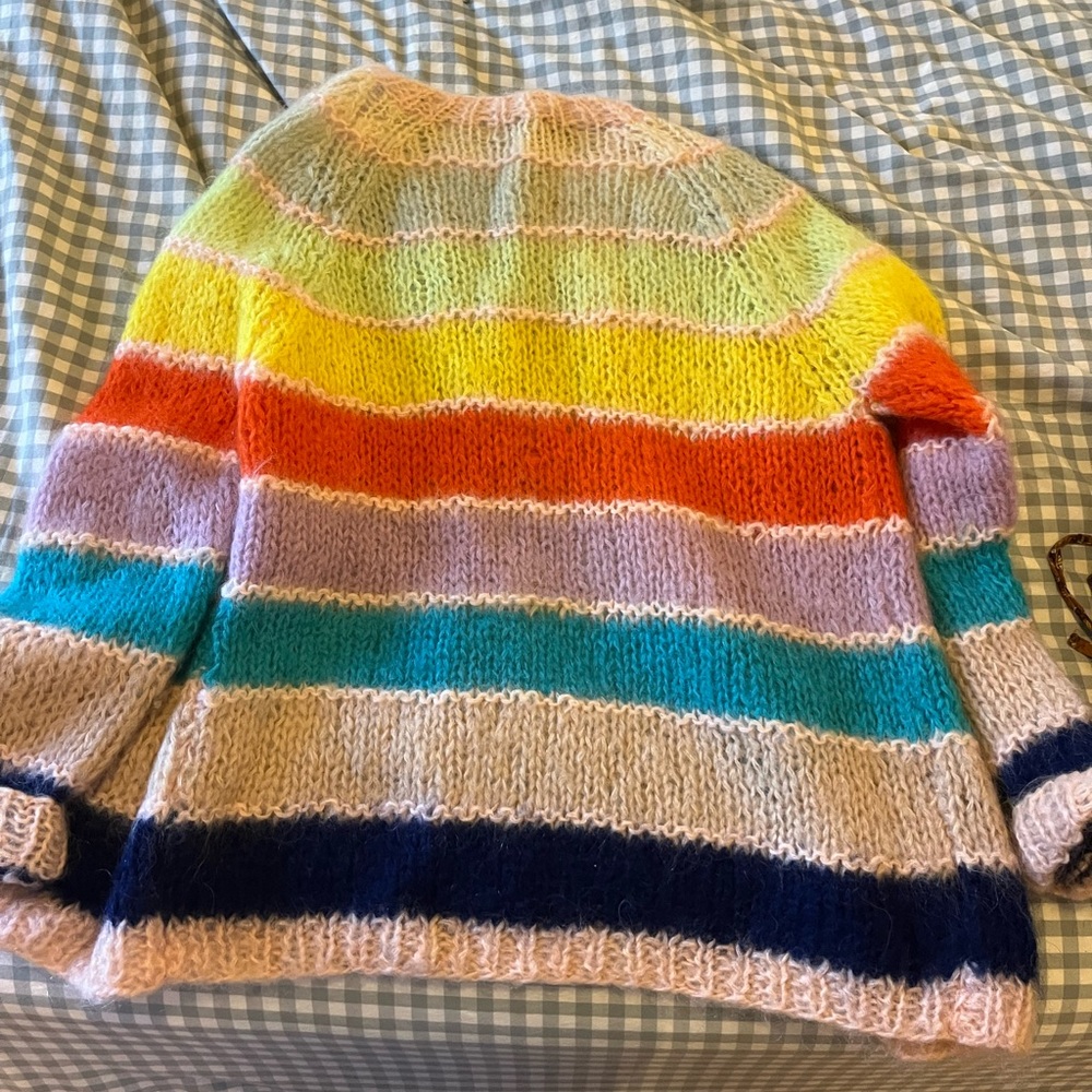 Handmade Italian Colorful Striped Sweater - Picture 3 of 3